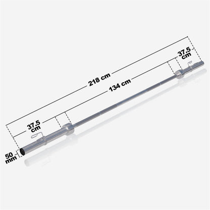 Barre olympique 218 cm - 50/51 mm