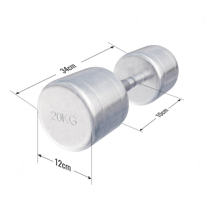 Dumbell 20 kg (1 x 20 kg) Chroom