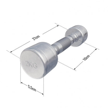 Ensemble d'haltères 4 kg (2 x 2 kg) Chrome