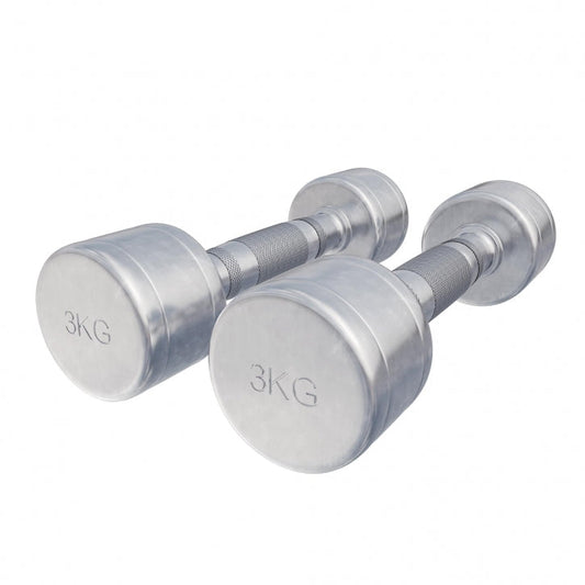 Dumbellset 6 kg (2 x 3 kg) Chroom