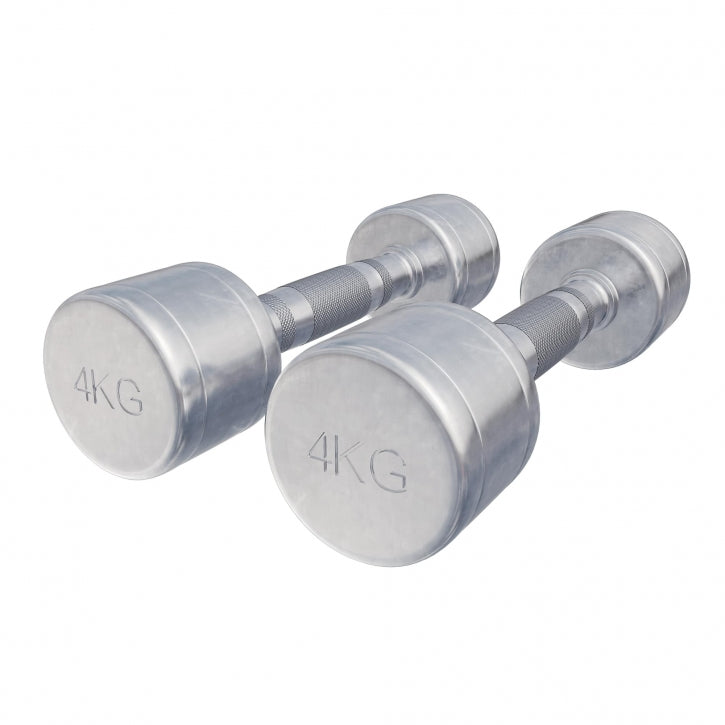 Dumbellset  8 kg (2 x 4 kg) Chroom