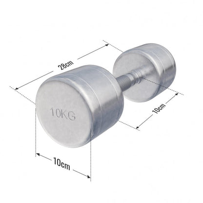 Dumbellset 20 kg (2 x 10 kg) Chroom