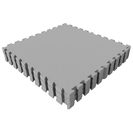 Sportschool Vloer Beschermingsmatten (8 stuks, totaal 2,88 m2) Grijs