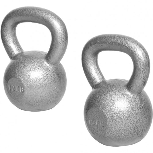 Voordeelset kettlebells 12 en 16 kg gietijzer