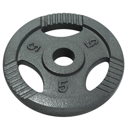 Disque de poids 5 kg Gripper Fonte Argent - 50/51 mm