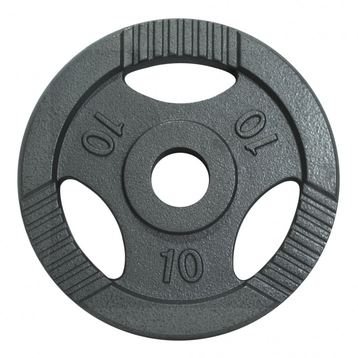 Disque de poids 10 kg Gripper Fonte Argent - 50/51 mm