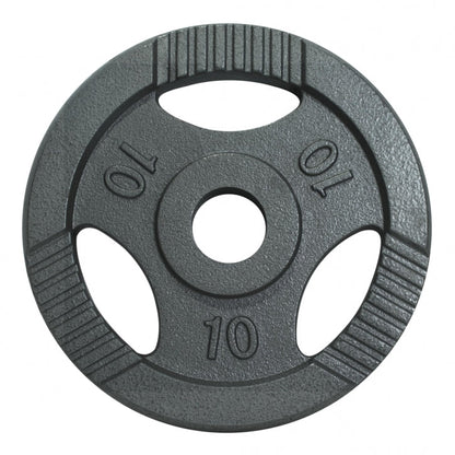 Disque de poids 10 kg Gripper Fonte Argent - 50/51 mm