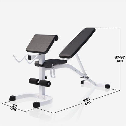 Ensemble banc de fitness + haltères (ensemble complet)