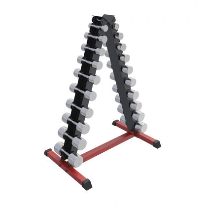 Dumbell standaard met 110 kg Chrome dumbells