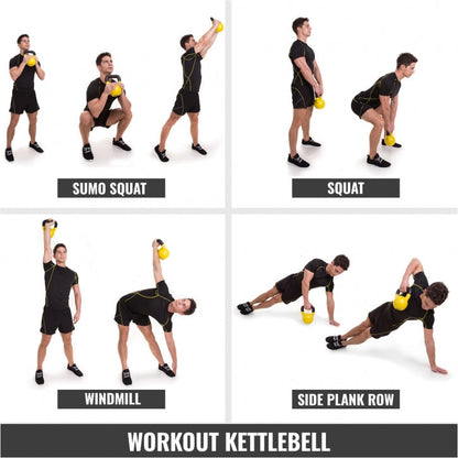 Ensemble Avantage kettlebells 113 kg avec support