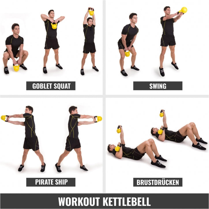 Ensemble Avantage kettlebells 113 kg avec support