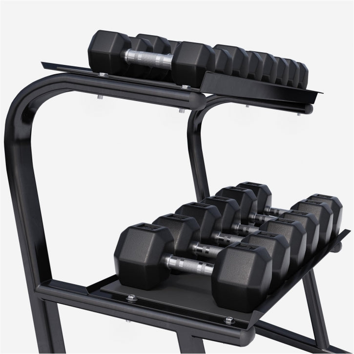 Dumbell standaard met 237 kg Hexagon dumbells