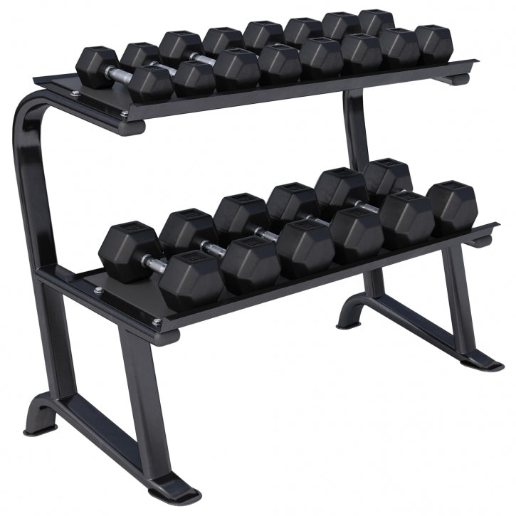 Dumbell standaard met 237 kg Hexagon dumbells