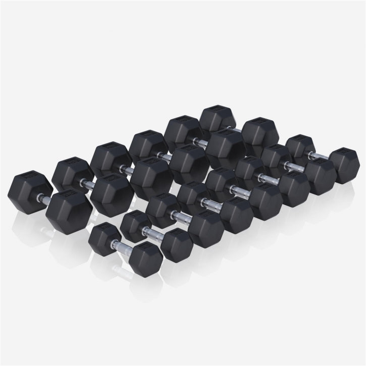 Dumbell standaard met 237 kg Hexagon dumbells