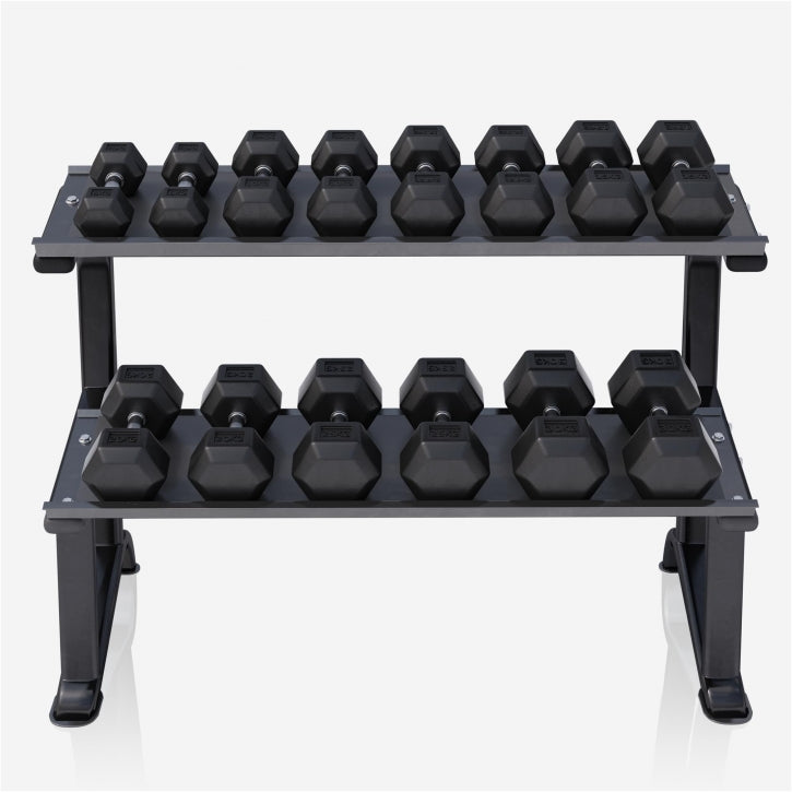 Dumbell standaard met 237 kg Hexagon dumbells