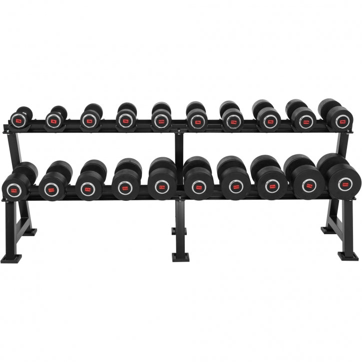 Professioneel dumbell rack met 325 kg dumbells