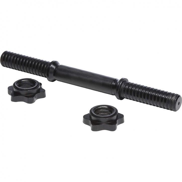 Pack économique Barre EZ-curl avec barres d'haltères - Verrouillage à vis noir 30 mm