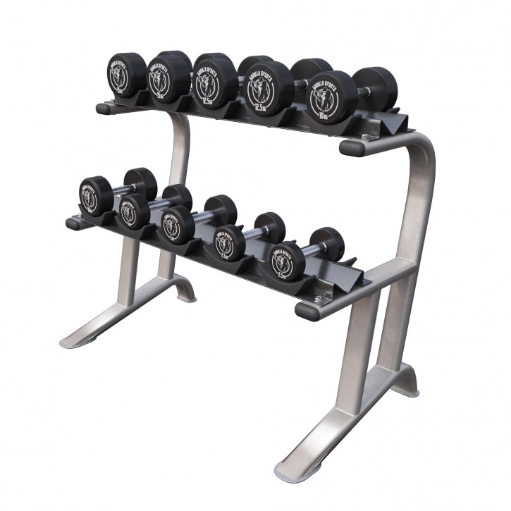 Professionele Dumbell Standaard incl. 90 kg Gorilla Sports dumbellset