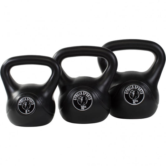 Ensemble Avantage Kettlebells 8, 10 et 12 kg Plastique