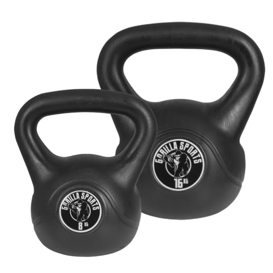 Voordeelset Kettlebells 8 en 16 kg Kunststof