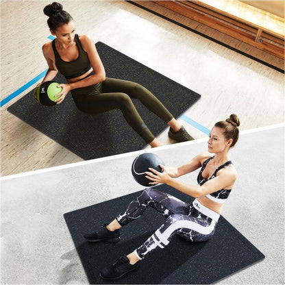 Sportschool Vloer Beschermingsmatten Rubber 4 matten + 8 eindstukken Wit