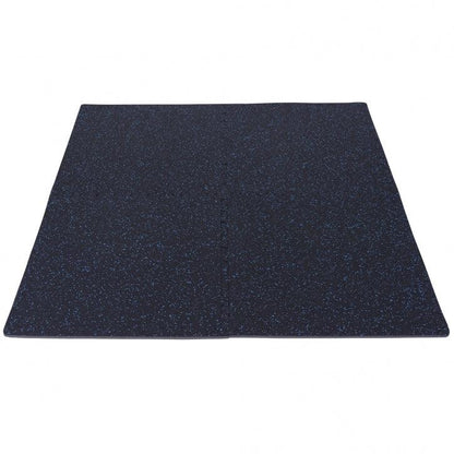 Sportschool Vloer Beschermingsmatten Rubber 4 matten + 8 eindstukken Blauw