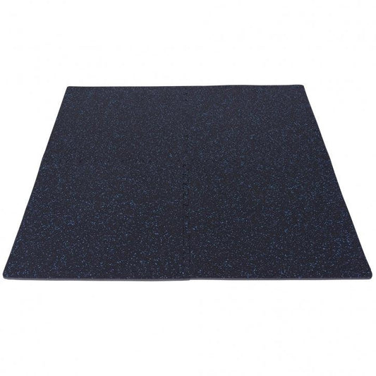 Sportschool Vloer Beschermingsmatten Rubber 4 matten + 8 eindstukken Blauw
