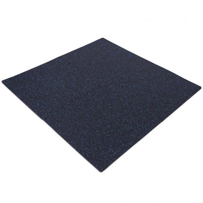Sportschool Vloer Beschermingsmatten Rubber 4 matten + 8 eindstukken Blauw