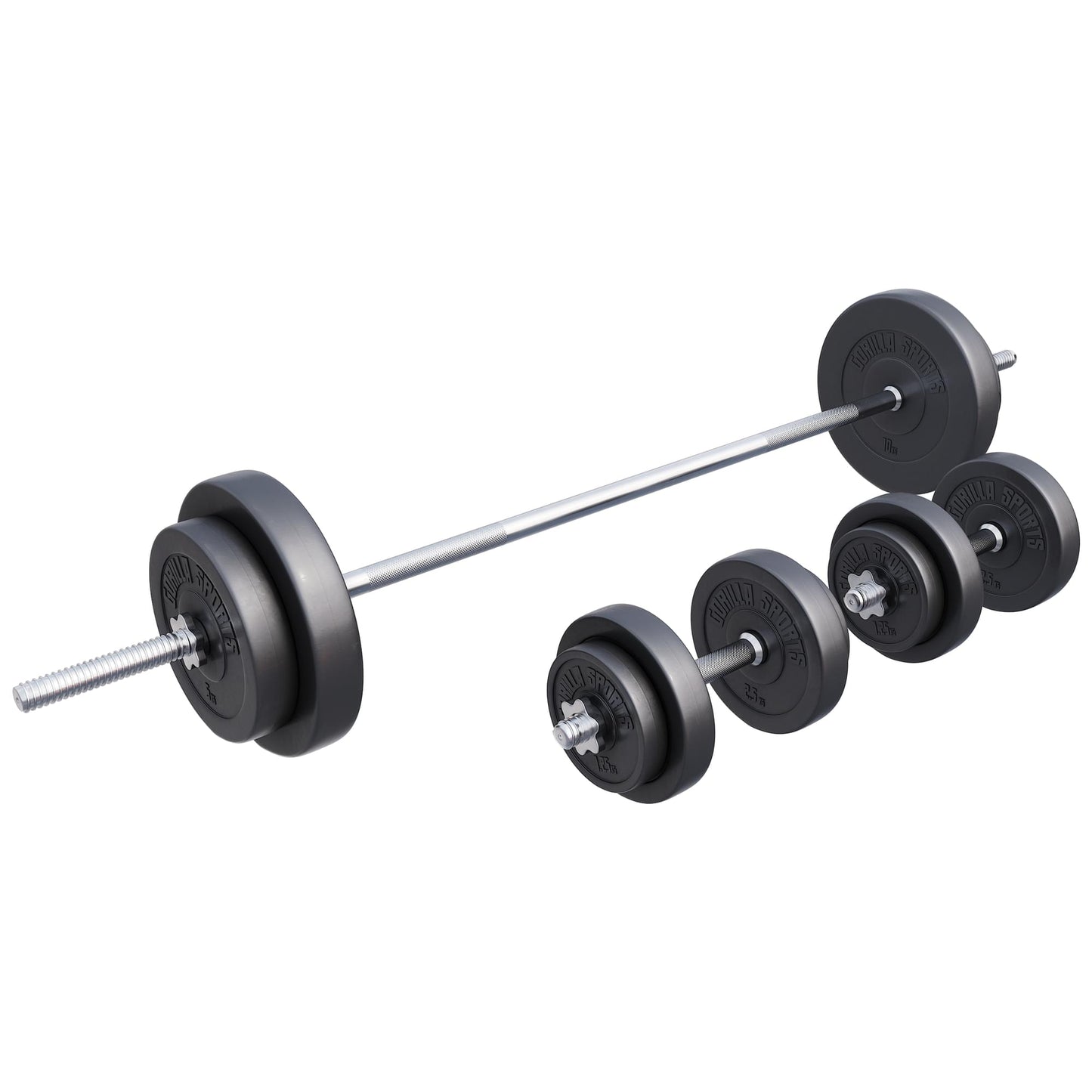 Set d'haltères 60 kg plastique - 30 mm