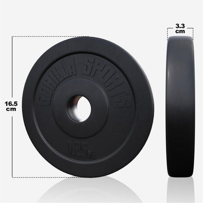 Jeu d'haltères longs 100 kg Plastique - 30 mm