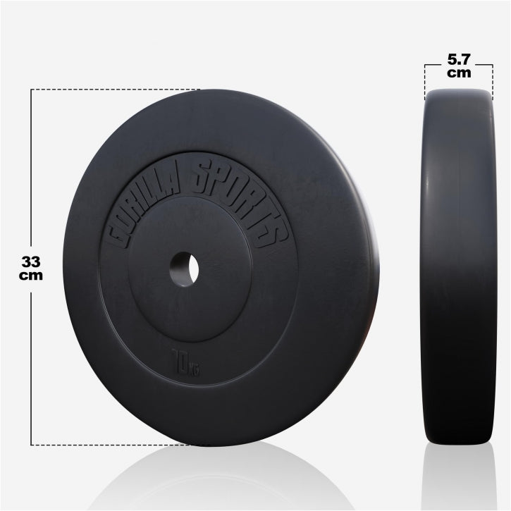 Jeu d'haltères longs 100 kg Plastique - 30 mm