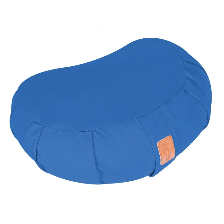 Coussin de yoga demi-lune bleu foncé