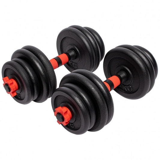 Set d'haltères 30 kg en fonte - 25 mm