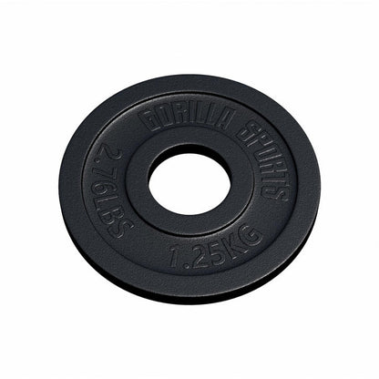 Disque de poids olympique 1,25 kg en fonte noire 50/51 MM