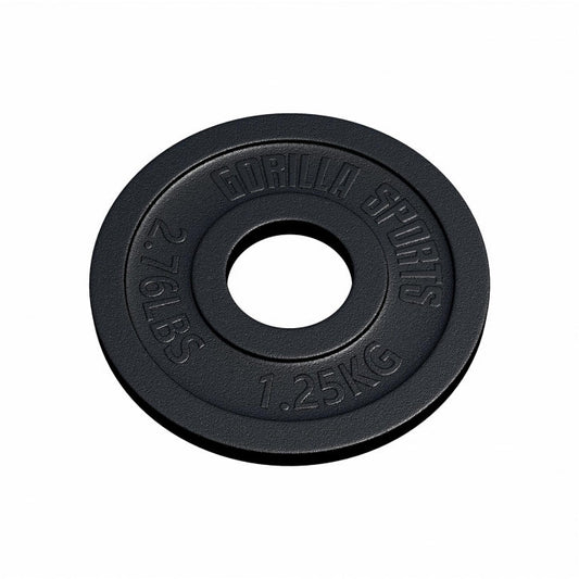 Disque de poids olympique 1,25 kg en fonte noire 50/51 MM