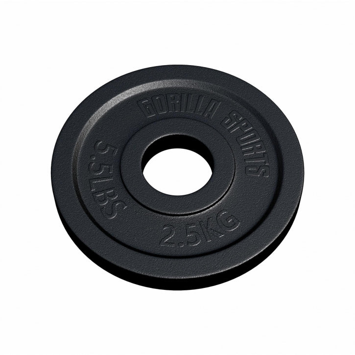 Disque de poids olympique 2,5 kg en fonte noire 50/51 MM