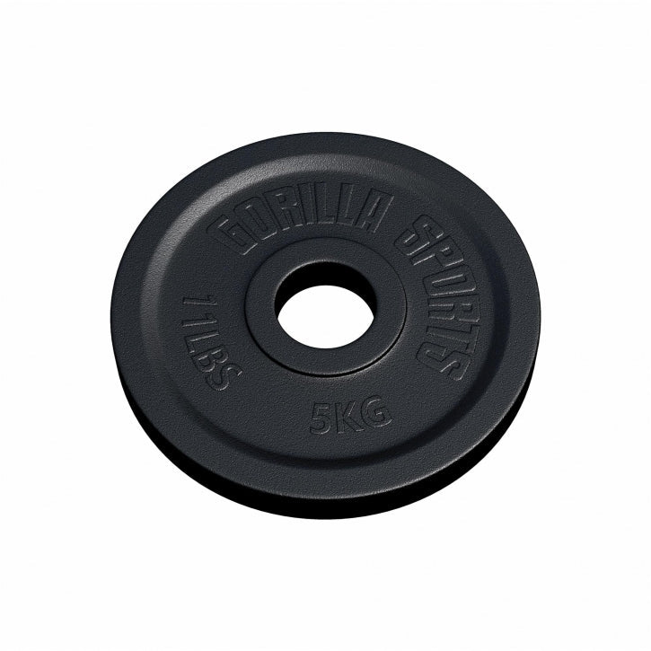 Disque de poids olympique 5 kg en fonte noire 50/51 MM