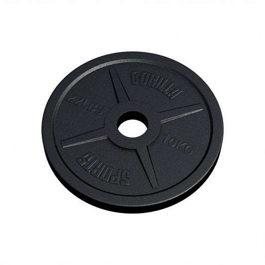 Disque de poids olympique 10 kg en fonte noire 50/51 MM