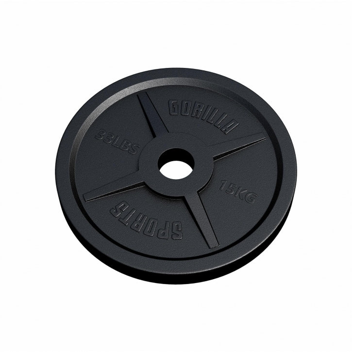 Disque de poids olympique 15 kg en fonte noire 50/51 MM