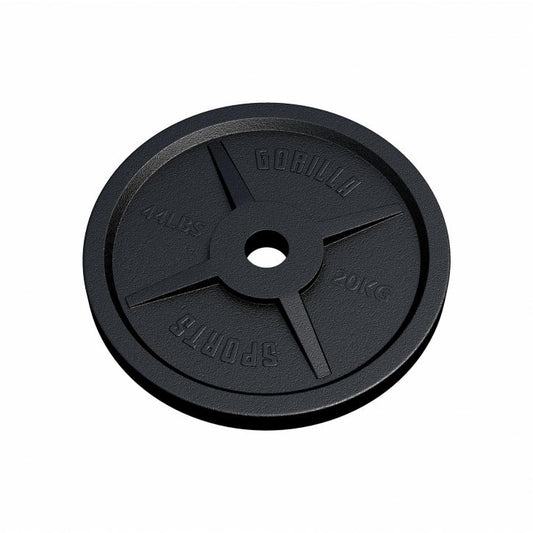 Disque de poids olympique 20 kg en fonte noire 50/51 MM