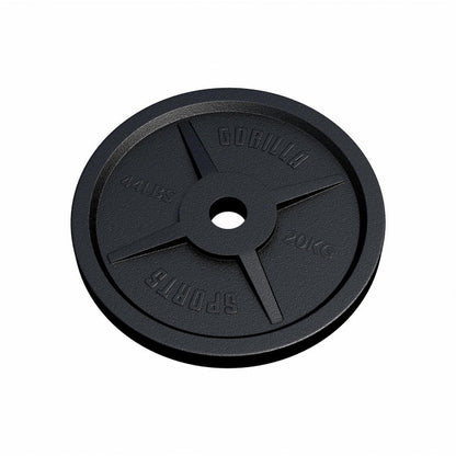 Disque de poids olympique 25 kg en fonte noire 50/51 MM