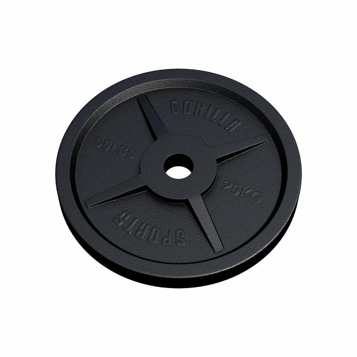 Disque de poids olympique 25 kg en fonte noire 50/51 MM