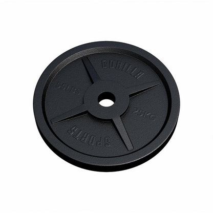 Disque de poids olympique 25 kg en fonte noire 50/51 MM