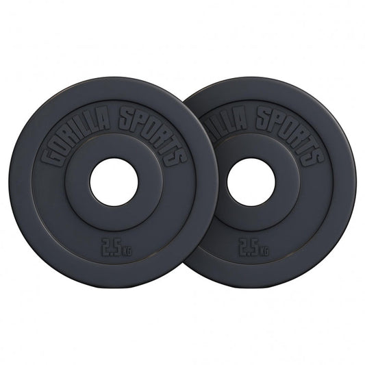 Disques de poids olympiques 2 x 2,5 kg Plastique - 50 mm