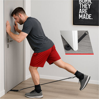 Full body workout set met verstelbare stang en resistance bands