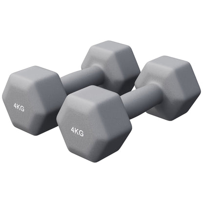 Vinyl halterset 2 x 4 kg