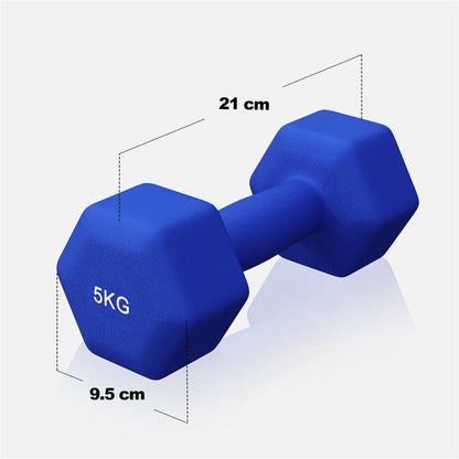 Vinyl halterset 2 x 5 kg