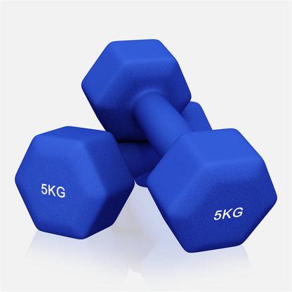 Vinyl halterset 2 x 5 kg