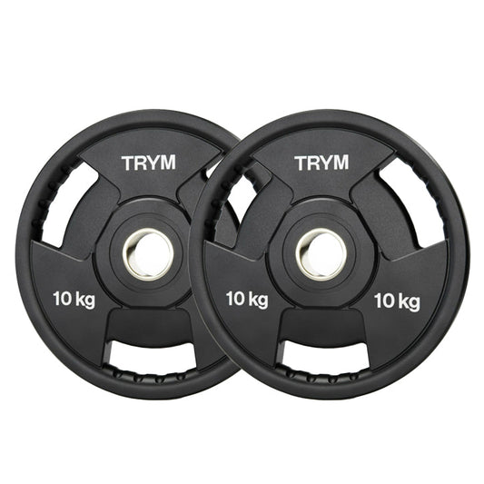 TRYM Lot de disques de poids olympiques 2 x 10 kg - 50 mm