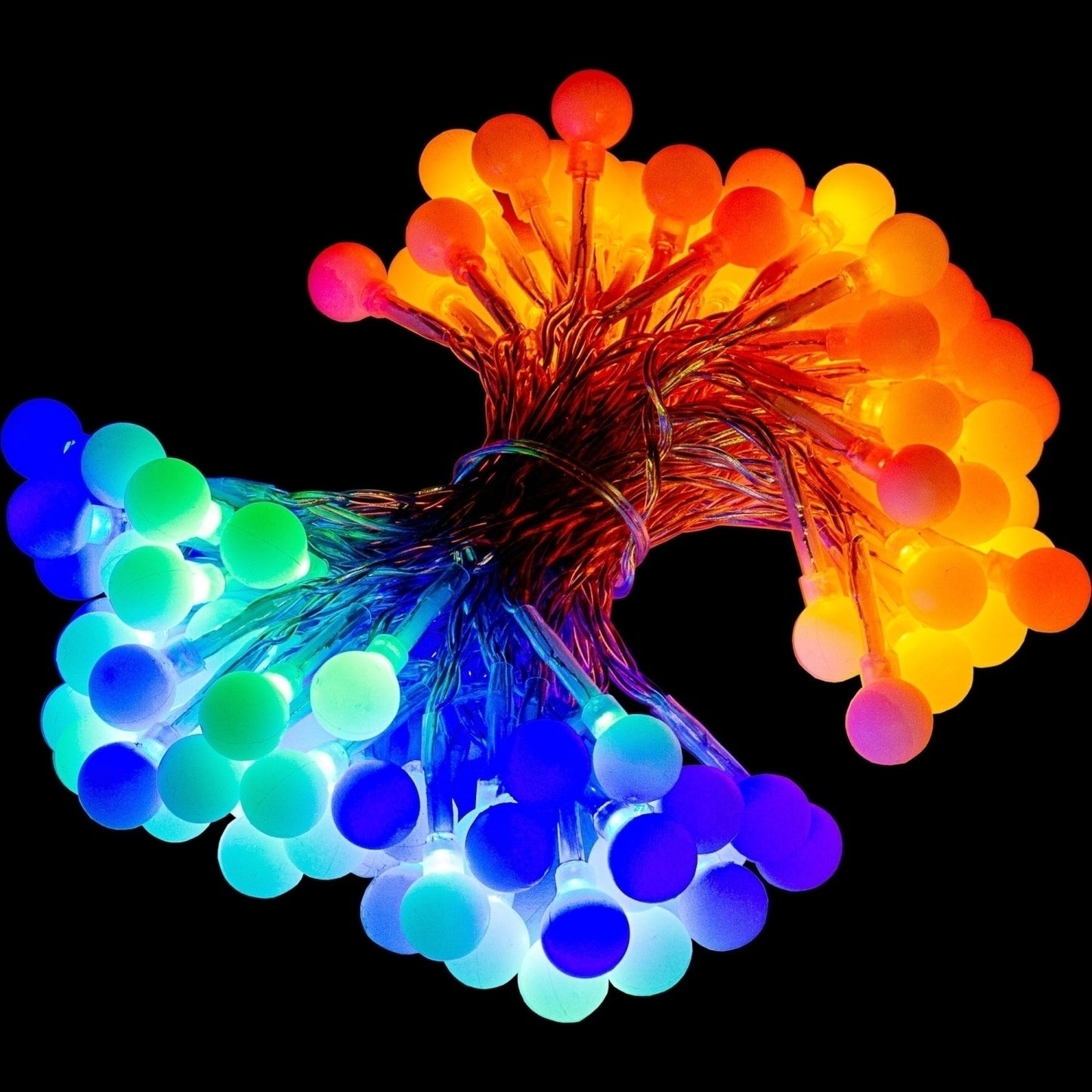 VOLTRONIC LED Verlichting Bollen 50 LEDs Adapter Multi Color